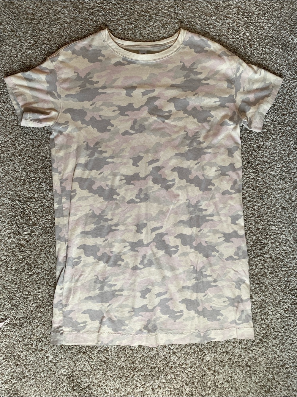 Old Navy Neutral Beige Camo T-shirt Dress Size M
